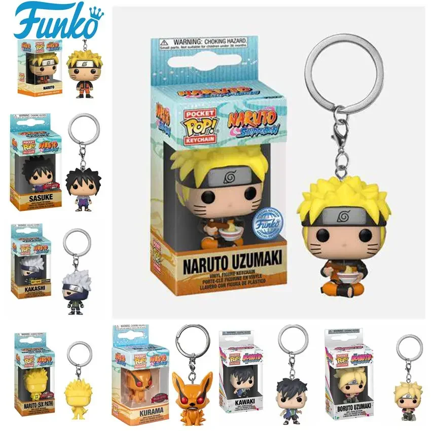 מחזיק מפתחות ויניל דמות Naruto בגודל 4 ס״מ (Naruto Character Keychain Vinyl Figure 4cm)