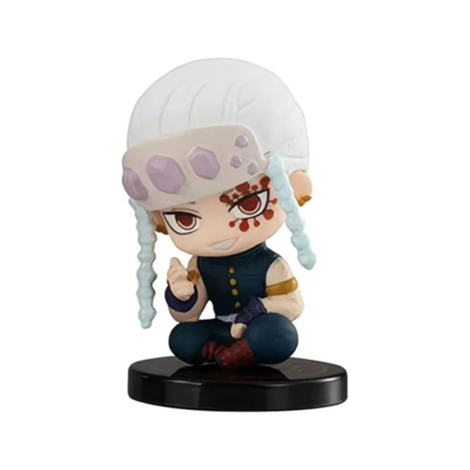 Demon Slayer Q Version ערכת 5 דמויות יושבות צ'יבי PVC בצורת רוחות (6cm) (Demon Slayer Q Version 5-Piece Sitting Chibi PVC Ghost Dolls (6cm)) 3