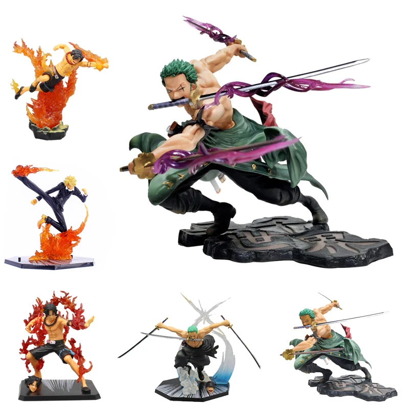 אוסף דמויות פעולה One Piece לופי וזורו בגובה 10–18 ס״מ PVC (One Piece Luffy & Roronoa Zoro Action Figure Collection 10–18cm PVC)