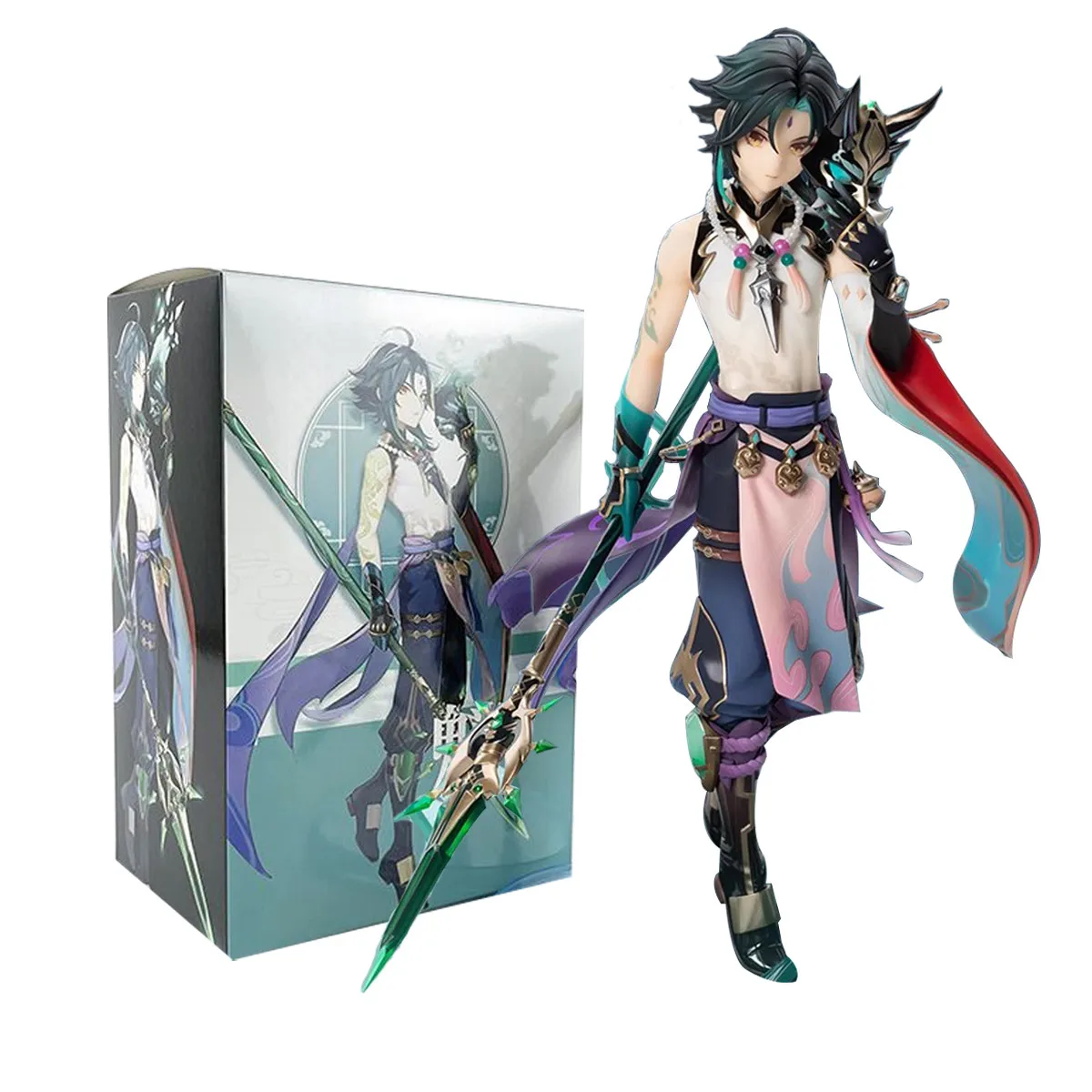 Genshin Impact שיאו יקשה השומר פסל פעולה, 17cm (Genshin Impact Xiao Vigilant Yaksha Action Figure, 17cm)
